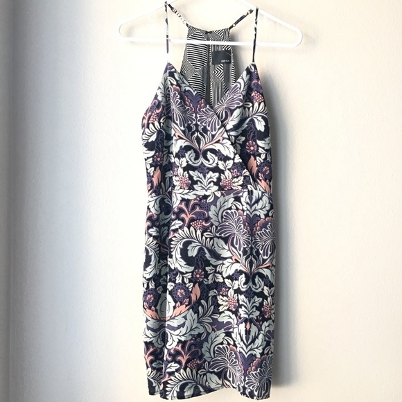 Greylin Morris Silk Celadon Print Dress - Picture 1 of 8